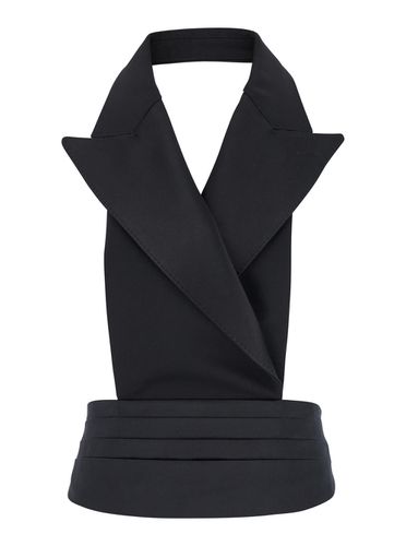 Double-breasted Vest With Rear Cut-out In Silk And Wool Woman - Dolce & Gabbana - Modalova