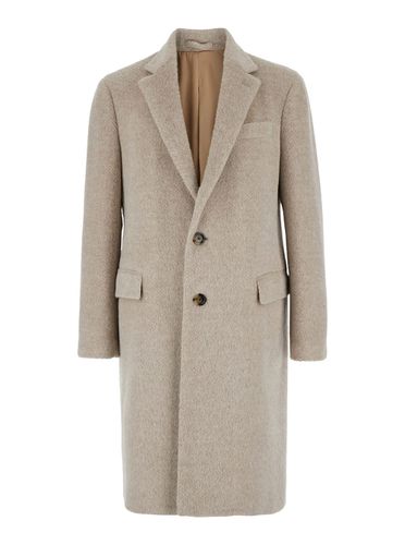 Single-breasted Coat With Notched Revers In Alpaca Blend Man - Lardini - Modalova