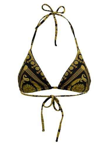 Womans Lycra Baroque Printed Tringle Bikini Top - Versace - Modalova
