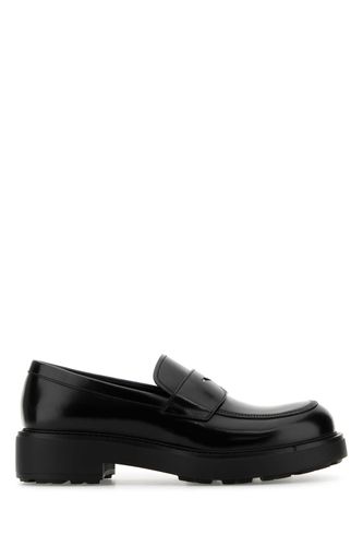 Prada Black Leather Loafers - Prada - Modalova