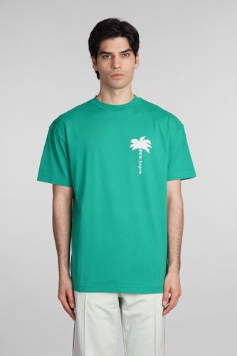 Palm Angels T-shirt In Green Cotton - Palm Angels - Modalova