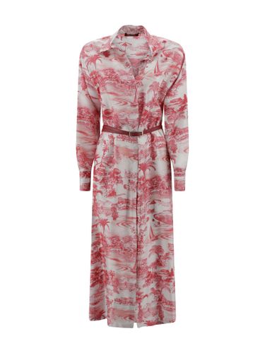 Printed Silk Chemisier Dress - Max Mara Studio - Modalova