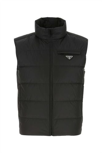 Black Re-nylon Sleeveless Down Jacket - Prada - Modalova