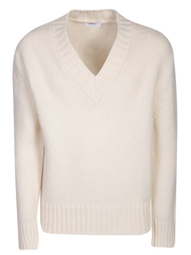 Lardini V-neck White Sweater - Lardini - Modalova