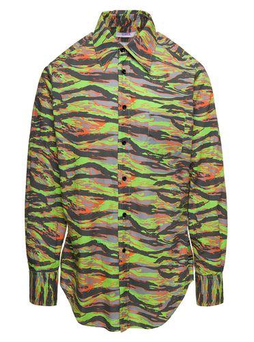 Green Long Sleeve Shirt With Graphic Print In Cotton - ERL - Modalova