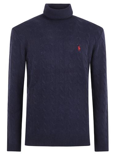 Turtleneck Cable Knit Logo Embroidery Jumper - Ralph Lauren - Modalova