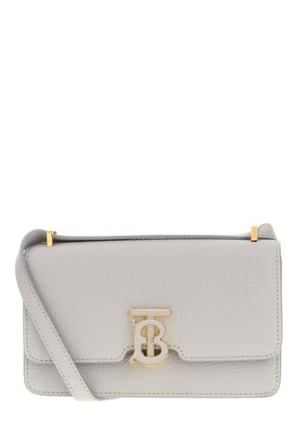 Light Grey Leather Mini Tb Crossbody Bag - Burberry - Modalova