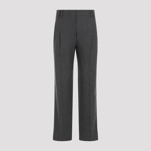 Cropped Flannel Pants - Brunello Cucinelli - Modalova