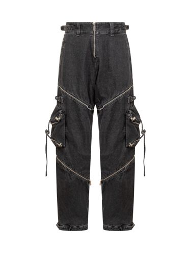 Off-White Zip Denim Cargo Pants - Off-White - Modalova