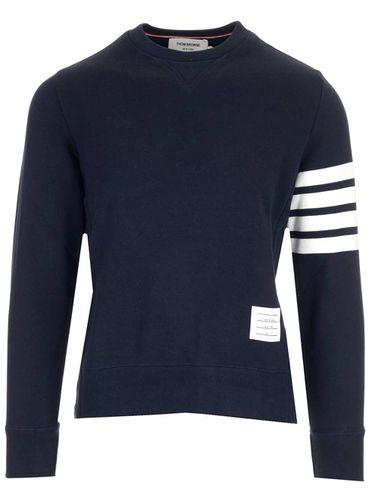 Classic Sweatshirt In Classic Loopback W/ Engineered 4 Bar - Thom Browne - Modalova