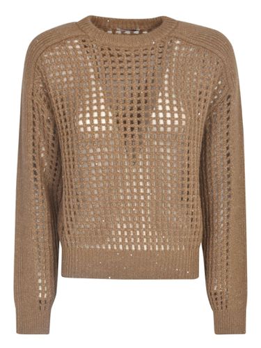 Crochet Knit Sweater - Brunello Cucinelli - Modalova