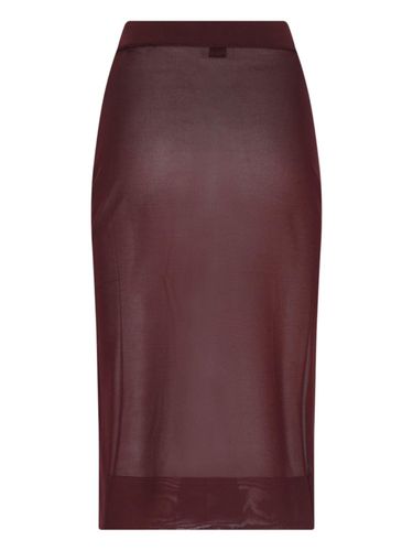 Transparent Sheath Midi Skirt - Saint Laurent - Modalova