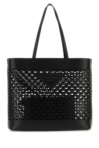 Prada Black Leather Shopping Bag - Prada - Modalova