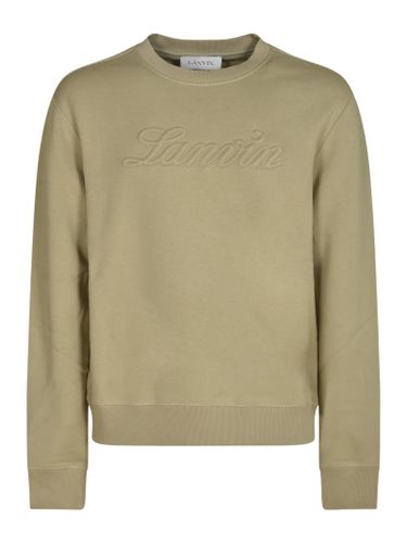 Logo Embossed Ribbed Sweatshirt - Lanvin - Modalova