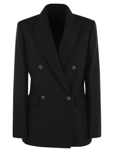 Wool And Cashmere Jacket With Necklace - Brunello Cucinelli - Modalova