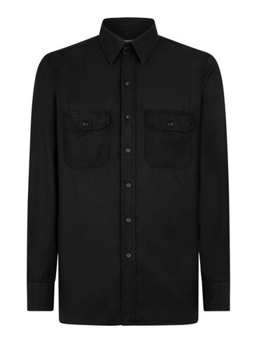 Fluid Twill Military Fit Shirt - Tom Ford - Modalova