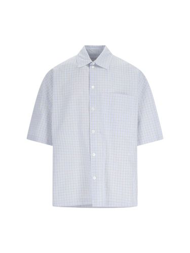 Bv Embroidered Check Overshirt - Bottega Veneta - Modalova