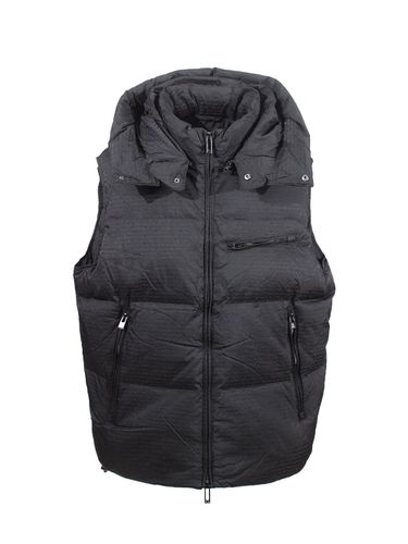 All-over Logo Jacquard Down Vest - Emporio Armani - Modalova