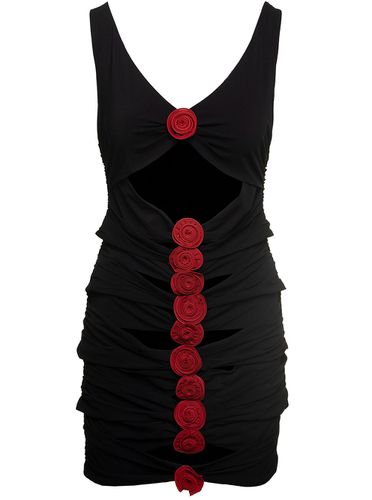 Mini Dress With Signature Rose Appliqué In Viscose Woman - Magda Butrym - Modalova