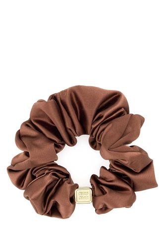 Antiqued Pink Satin Scrunchie - Miu Miu - Modalova