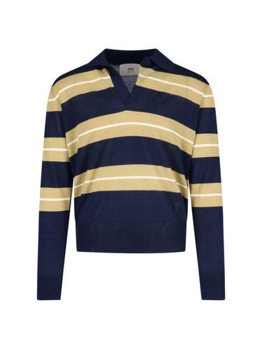 Striped Polo Shirt - Ami Alexandre Mattiussi - Modalova