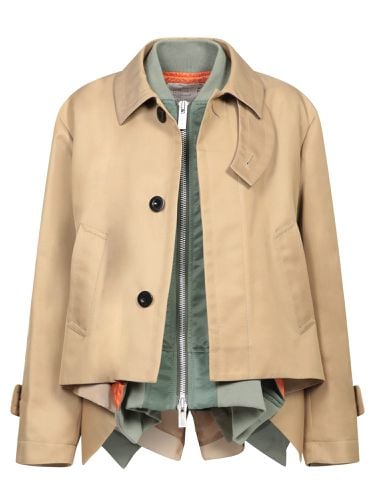 Sacai Beige Cotton Nylon Jacket - Sacai - Modalova