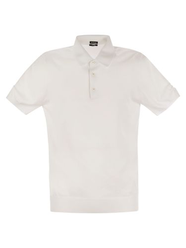 Short-sleeved Cotton Polo Shirt - Kiton - Modalova