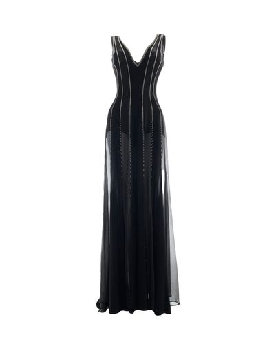 Long Dress With Plunging Neckline - John Richmond - Modalova