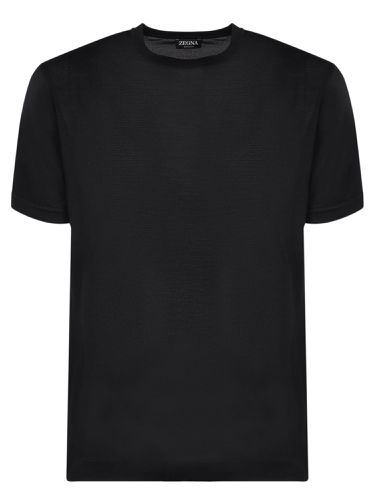 Zegna Black Silk T-shirt - Zegna - Modalova