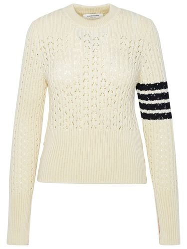 Cream Virgin Wool Sweater - Thom Browne - Modalova