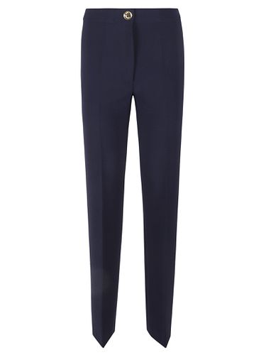 High-waist Plain Slim Trousers - Moschino - Modalova