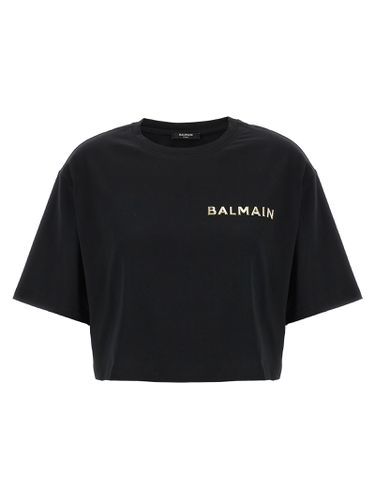 Balmain Logo Cropped T-shirt - Balmain - Modalova