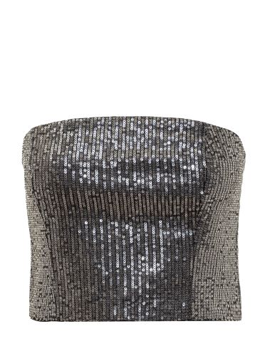 Strapless Top With All-over Paillettes Embellishment - Rotate by Birger Christensen - Modalova