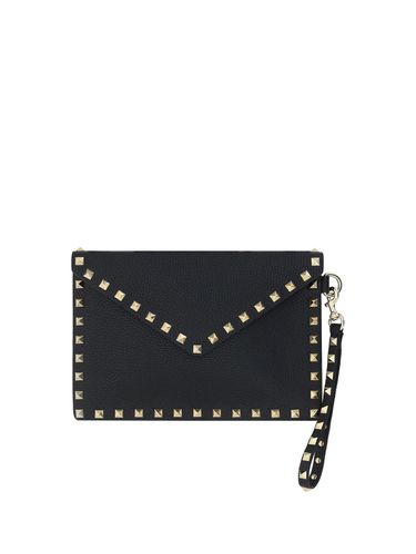 Garavani Rockstud Foldover Top Mini Clutch Bag - Valentino Garavani - Modalova