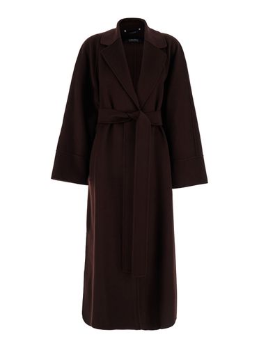 Agata Bordeaux Coat With Matching Belt In Wool Woman - 'S Max Mara - Modalova