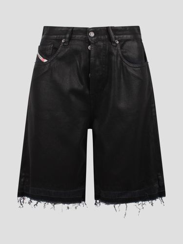 De-sire Shorts In Coated Tailoring Denim - Diesel - Modalova