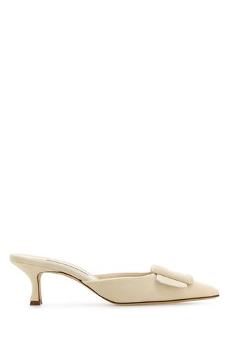 Cream Velvet Maysale Mules - Manolo Blahnik - Modalova