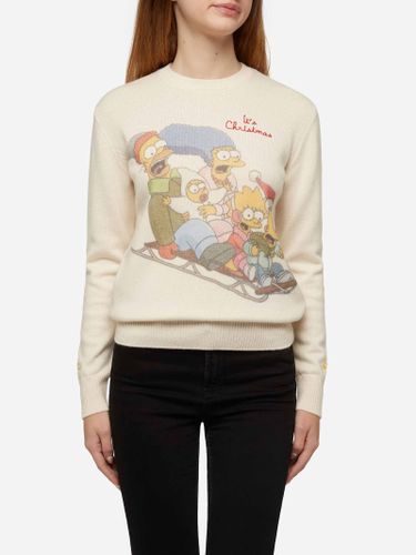 Woman Sweater New Queen With Simpson Family Print Simpson Family Special Edition - MC2 Saint Barth - Modalova