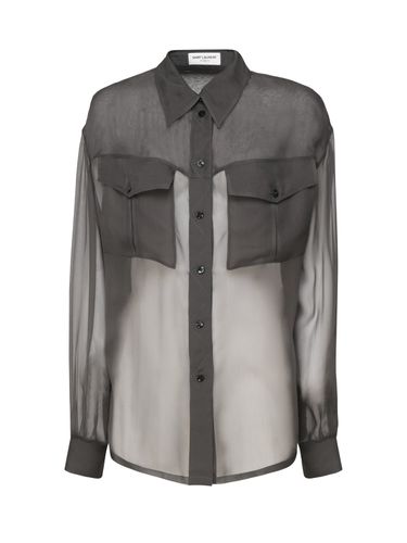 Chiffon Transparent Shirt - Saint Laurent - Modalova