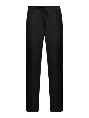 Tagliatore Slim Fit Linen Trousers - Tagliatore - Modalova