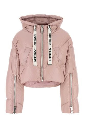 Pastel Pink Nylon Down Jacket - Khrisjoy - Modalova