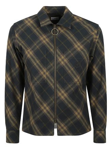 Burberry Check Patterned Zip Shirt - Burberry - Modalova