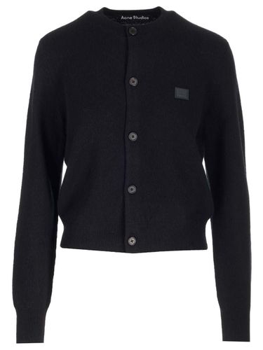 Face Logo Patch Button-up Cardigan - Acne Studios - Modalova