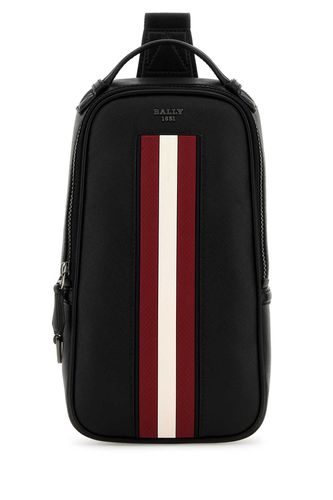 Black Leather Malikho Backpack - Bally - Modalova