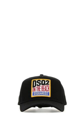 Black Gabardine Baseball Cap - Dsquared2 - Modalova