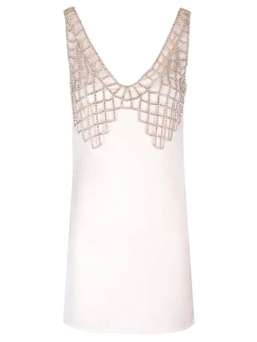 Short Dress With Diamond Bralette - self-portrait - Modalova