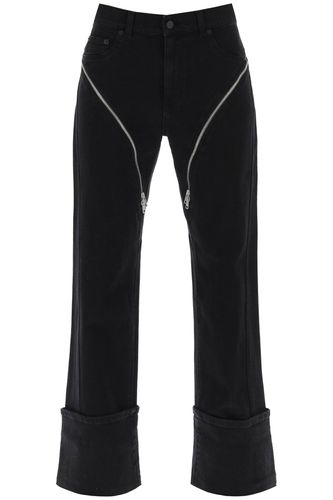 Mugler Straight Jeans With Zippers - Mugler - Modalova