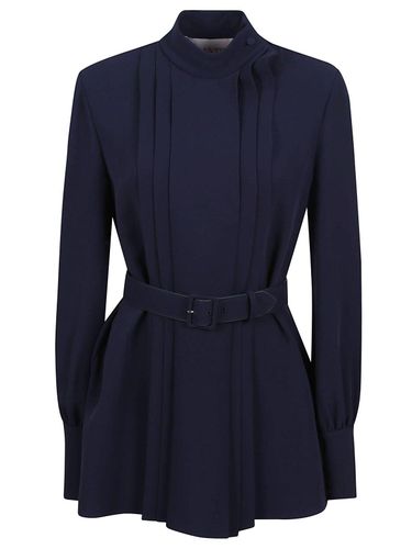 Pleat Detailed Belted Top - Valentino Garavani - Modalova