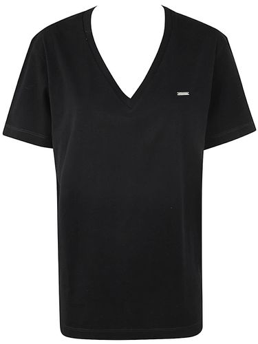 Logo Plaque V-neck T-shirt - Dsquared2 - Modalova