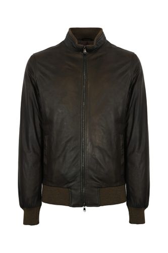 Barba Napoli Fox Leather Jacket - Barba Napoli - Modalova